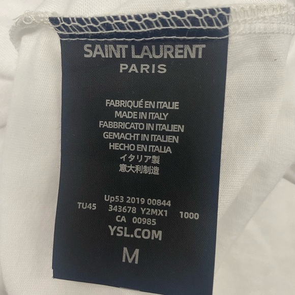 NWT YSL Logo Shirt Embroidered Logo on Sleeve MSRP 700.00 - Picture 6 of 7